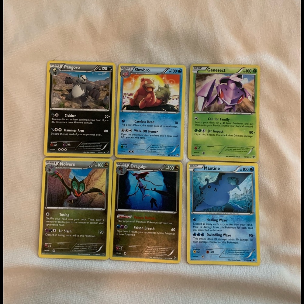 6 RARE Pokémon cards